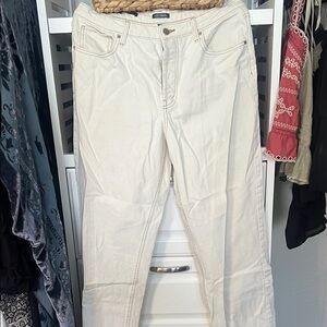 Wild Fable Off-White Button-Fly Jeans